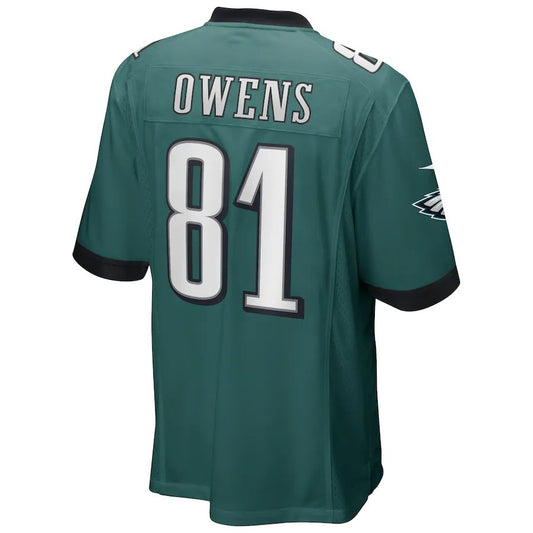 P.Eagles #81 Terrell Owens Midnight Green Game Retired Player Jersey Stitched American Football Jerseys - Main View