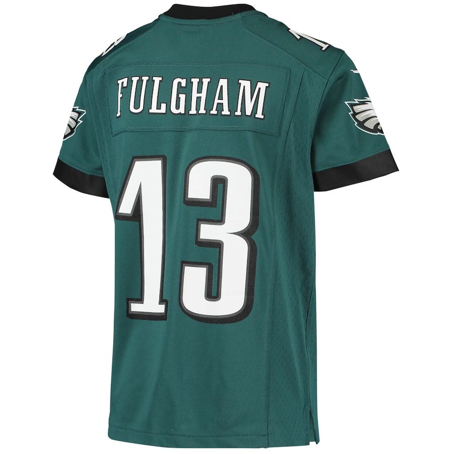 P.Eagles #13 Travis Fulgham Midnight Green Game Jersey Stitched American Football Jerseys - Main View