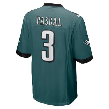 P.Eagles #3 Zach Pascal Green Game Jersey Stitched American Football Jerseys - Main View
