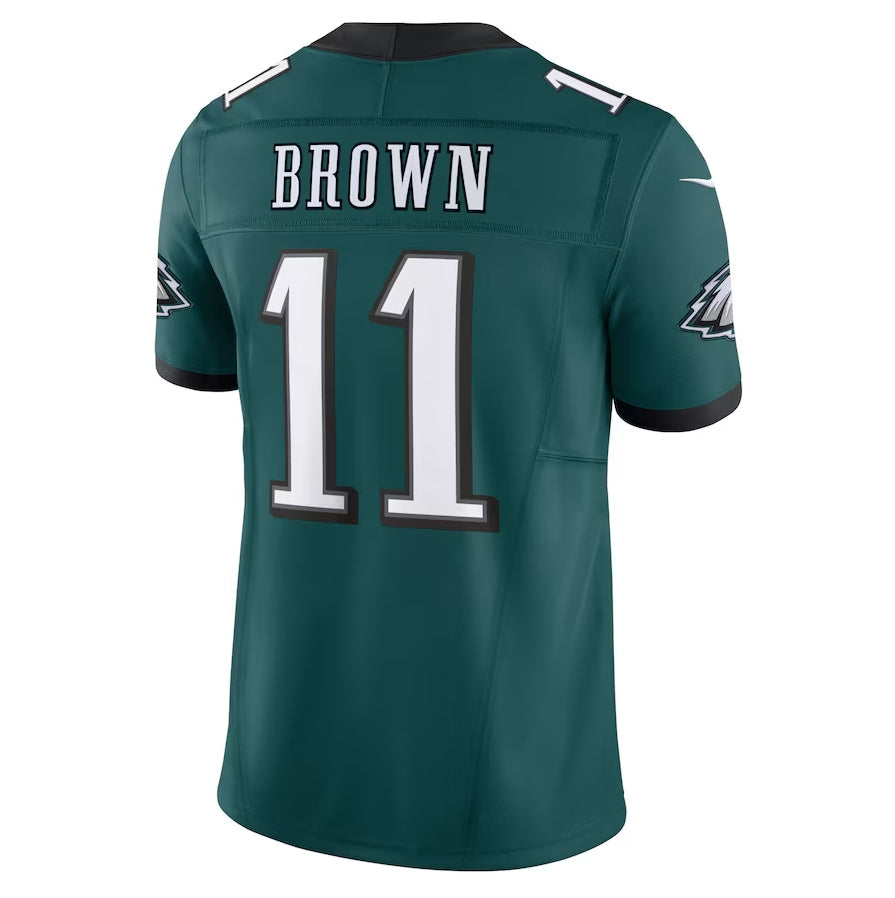 P.Eagles #11 A.J. Brown Vapor F.U.S.E. Limited Jersey - Midnight Green American Football Jersey - Main View