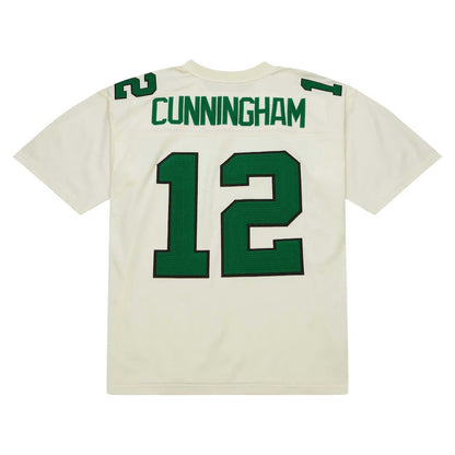 P.Eagles #12 Randall Cunningham Mitchell & Ness Chainstitch Legacy Jersey - Cream Stitched American Football Jerseys - Main View