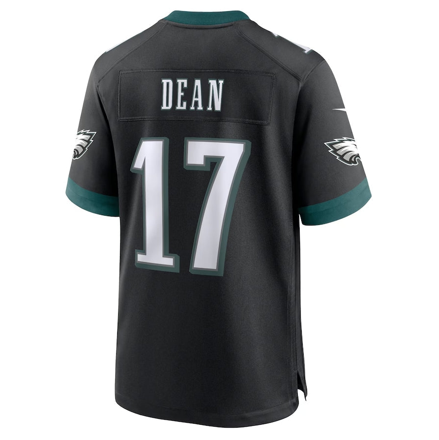 P.Eagles #17 Nakobe Dean Alternate Game Jersey - Black American Football Jerseys - Main View
