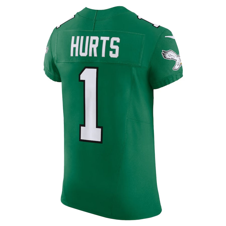 P.Eagles #1 Jalen Hurts Alternate Vapor F.U.S.E. Elite Jersey - Kelly Green American Football Jerseys - Main View