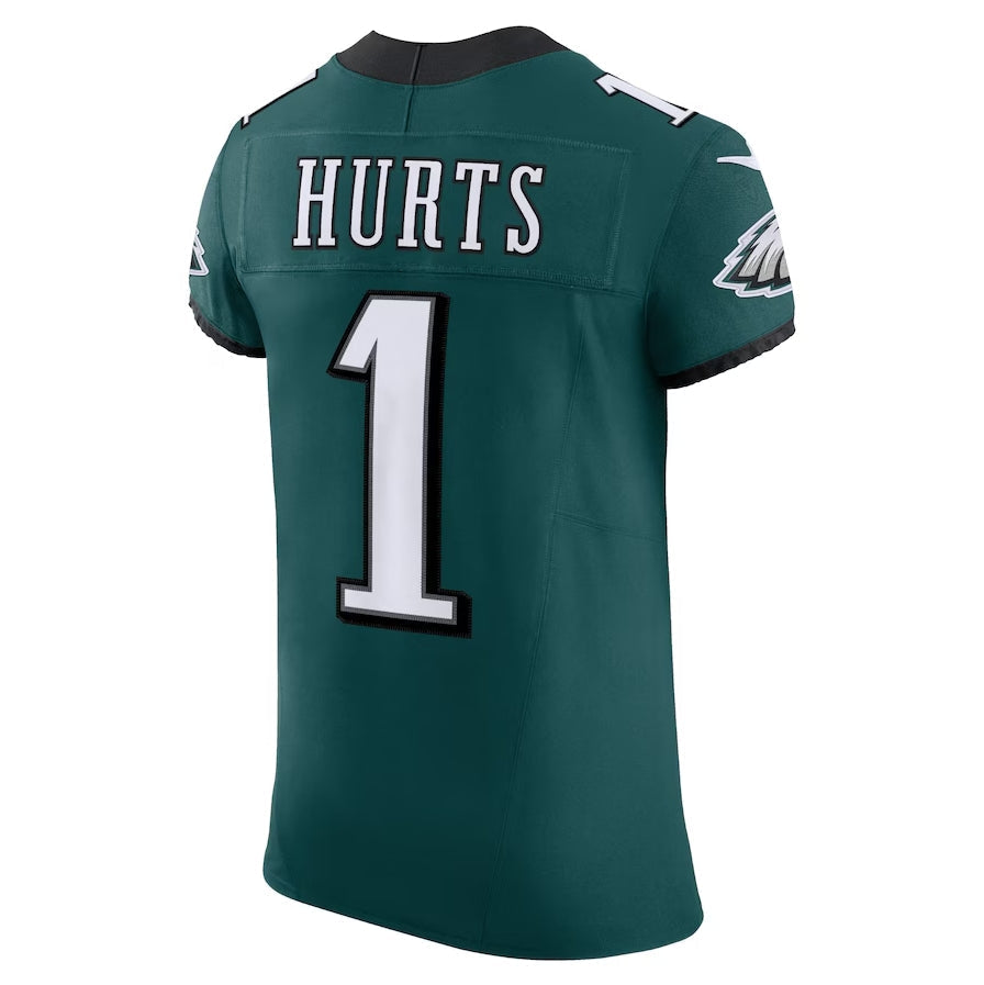 P.Eagles #1 Jalen Hurts Alternate Vapor F.U.S.E. Elite Jersey - Midnight Green American Football Jerseys - Main View