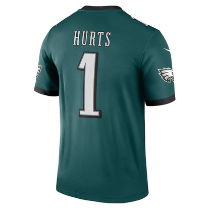 P.Eagles #1 Jalen Hurts Legend Jersey - Midnight Green American Football Jersey - Main View