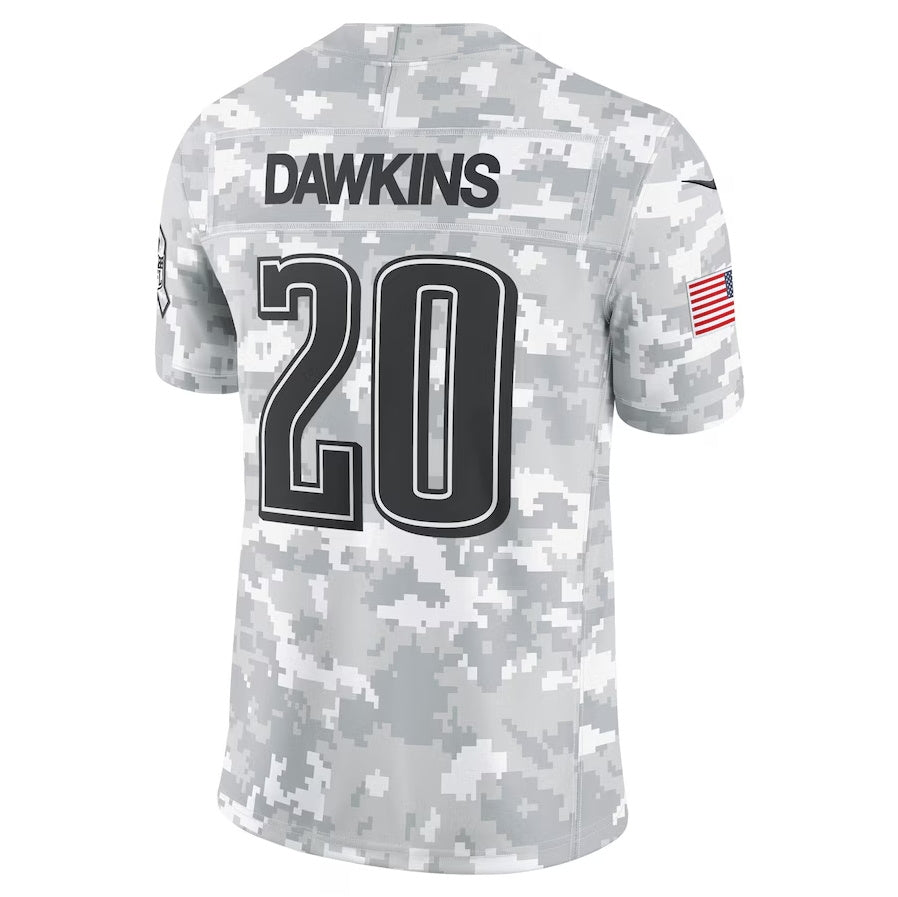 P.Eagles #20 Brian Dawkins Arctic Camo 2024 Salute to Service Limited Stitched American Football Jerseys - Main View