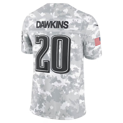 P.Eagles #20 Brian Dawkins Arctic Camo 2024 Salute to Service Limited Stitched American Football Jerseys - Main View