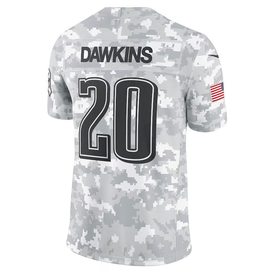 P.Eagles #20 Brian Dawkins Arctic Camo 2024 Salute to Service Limited Stitched American Football Jerseys - Main View