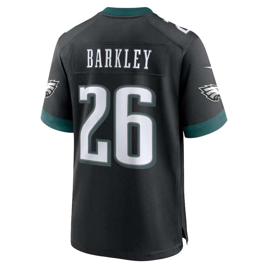 P.Eagles #26 Saquon Barkley Alternate Game Jersey - Black American Football Jerseys - Main View
