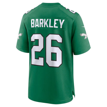 P.Eagles #26 Saquon Barkley Alternate Game Jersey - Kelly Green American Football Jerseys - Main View
