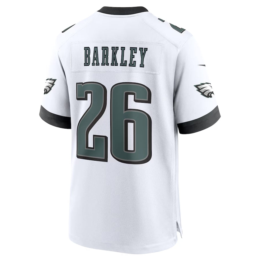P.Eagles #26 Saquon Barkley White Game Jersey - White American Football Jerseys - Main View