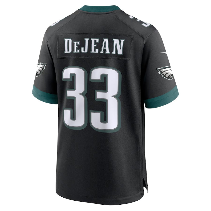 P.Eagles #33 Cooper DeJean 2024 Draft Alternate Player Game Jersey - Black Football Jerseys - Main View
