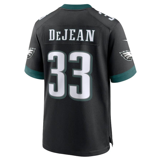 P.Eagles #33 Cooper DeJean 2024 Draft Alternate Player Game Jersey - Black Football Jerseys - Main View