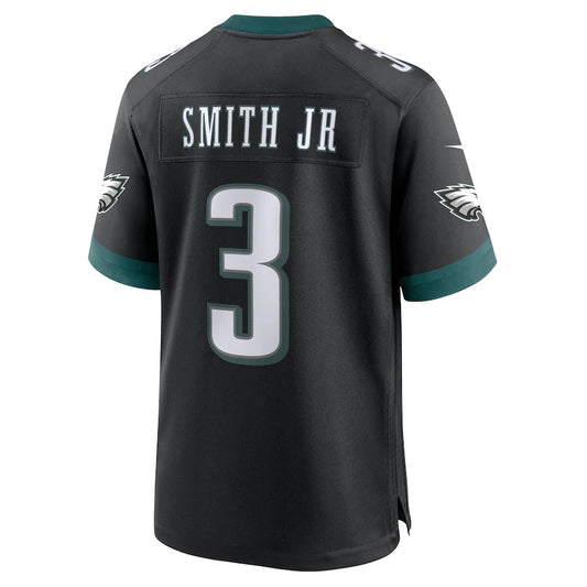 P.Eagles #3 Nolan Smith Alternate Game Jersey - Black American Football Jerseys - Main View