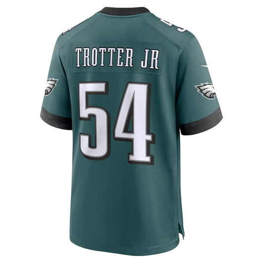 P.Eagles #54 Jeremiah Trotter Jr. Game Jersey - Green Football Jerseys - Main View
