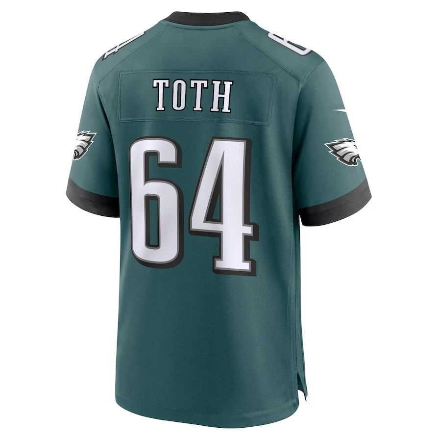 P.Eagles #64 Brett Toth Game Jersey - Midnight Green American Football Jerseys - Main View