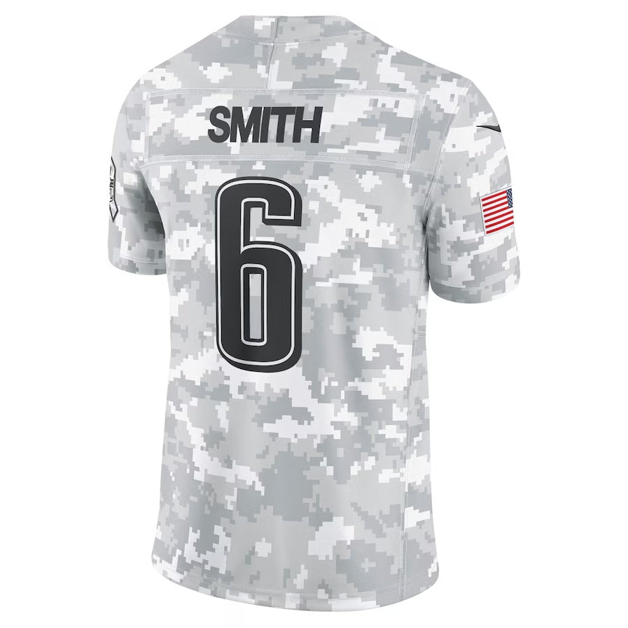 P.Eagles #6 DeVonta Smith Arctic Camo 2024 Salute to Service Limited Stitched American Football Jerseys - Main View