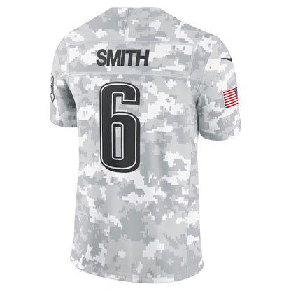 P.Eagles #6 DeVonta Smith Arctic Camo 2024 Salute to Service Limited Stitched American Football Jerseys - Main View