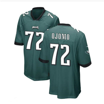 P.Eagles #72 Moro Ojomo Game Jersey - Midnight Green Stitched American Football Jerseys - Main View