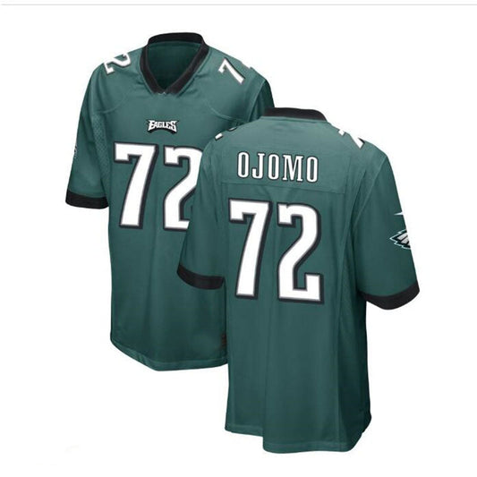 P.Eagles #72 Moro Ojomo Game Jersey - Midnight Green Stitched American Football Jerseys - Main View