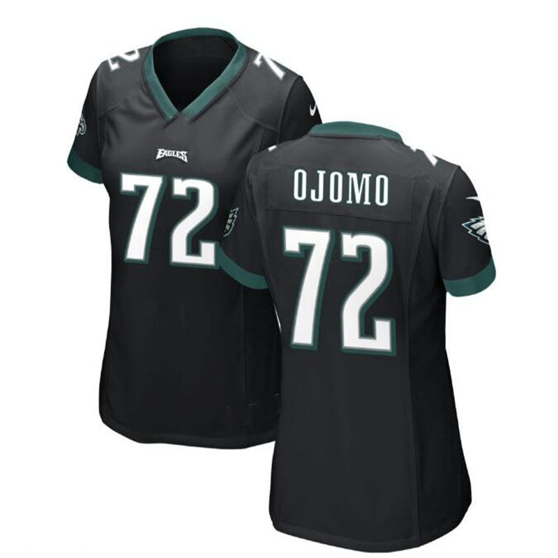 P.Eagles #72 Moro Ojomo Alternate Game Jersey - Black Stitched American Football Jerseys - Main View