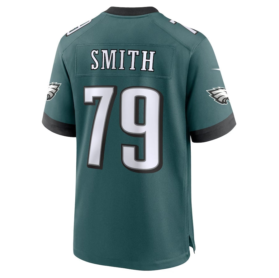 P.Eagles #79 Lecitus Smith Game Jersey - Midnight Green American Football Jerseys - Main View