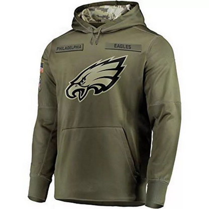 Philadelphia Eagles 2024 Salute To Service Club Pullover Hoodie Cheap sale Birthday and Christmas gifts Stitched American Football Jerseys - Main View