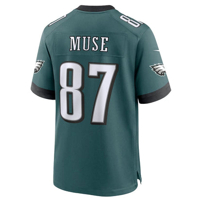 P.Eagles #87 Nick Muse Midnight Green Team Game American Football Jerseys - Main View