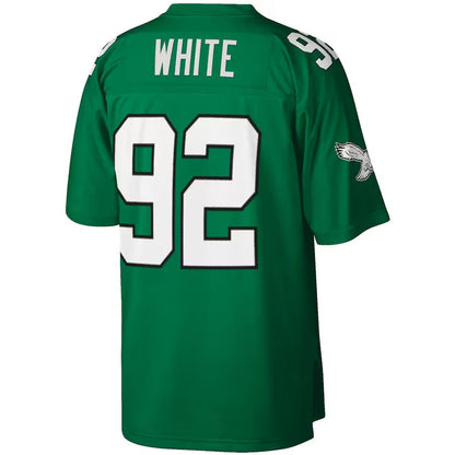 P.Eagles #92 Reggie White Mitchell & Ness Big & Tall 1990 Retired Player Replica Jersey - Kelly Green Stitched American Football Jerseys - Main View