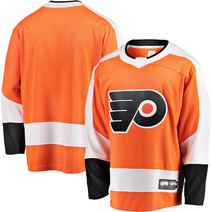 P.Flyers Fanatics Branded Breakaway Home Jersey Orange Stitched American Hockey Jerseys - Main View