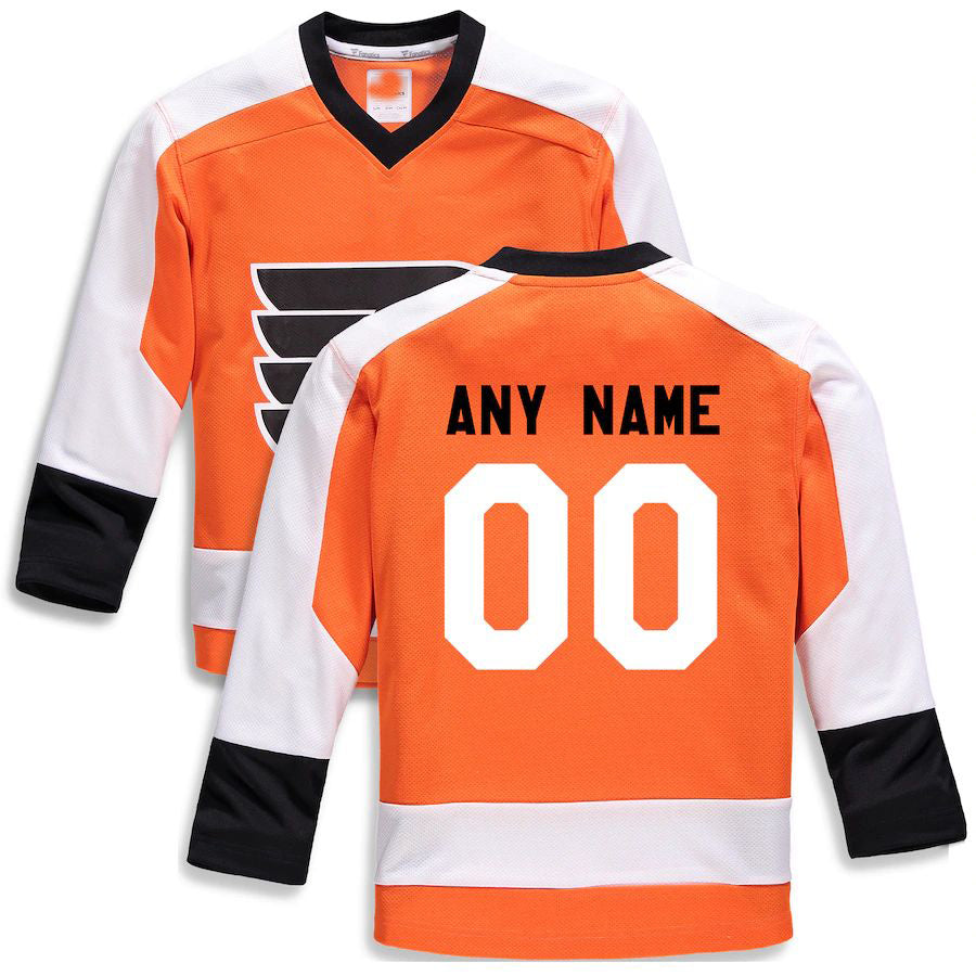 Custom P.Flyers Fanatics Branded Home Replica  Orange Stitched American Hockey Jerseys - Main View