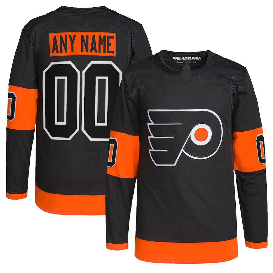 Custom P.Flyers Alternate Primegreen Authentic Pro  Jersey Black Stitched American Hockey Jerseys - Main View