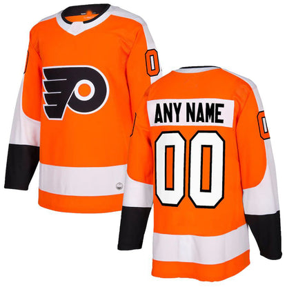 Custom P.Flyers Authentic Jersey Orange Stitched American Hockey Jerseys - Main View
