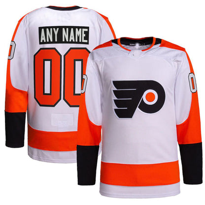 Custom P.Flyers Away Authentic Pro White Stitched American Hockey Jerseys - Main View