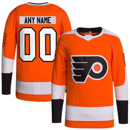 Custom P.Flyers Authentic Jersey Orange Stitched American Hockey Jerseys - Main View