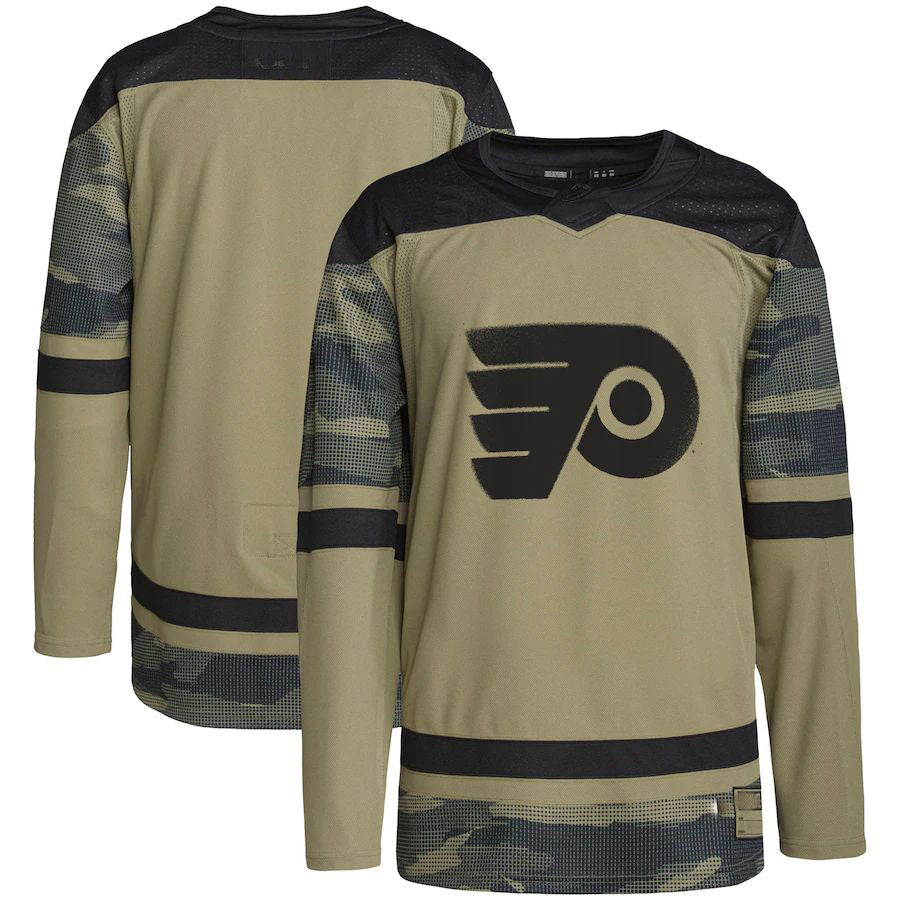 P.Flyers Military Appreciation Team Authentic Practice Jersey Camo Stitched American Hockey Jerseys - Main View