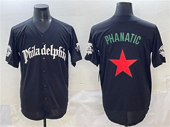 Philadelphia Phillies Black Gothic Phanatic Vapor Limited Stitched Baseball Jersey - Main View