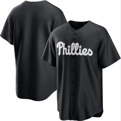 Philadelphia Phillies Blank Black Lights Out Limited Stitched Baseball Jersey - Main View