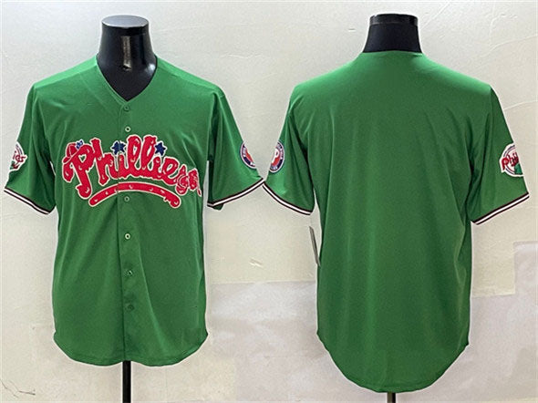 Philadelphia Phillies Blank Green Phanatic Limited Stitched Baseball Jersey - Main View