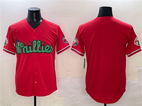 Philadelphia Phillies Blank Red Phanatic Limited Stitched Baseball Jersey - Main View