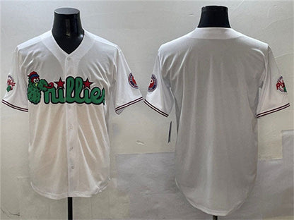 Philadelphia Phillies Blank White Phanatic Limited Stitched Baseball Jersey - Main View