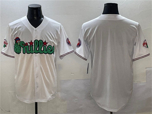 Philadelphia Phillies Blank White Phanatic Limited Stitched Baseball Jersey - Main View
