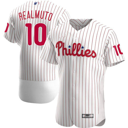 Philadelphia Phillies #10 JT Realmuto White Home Authentic Player Jersey Baseball Jerseys - Main View