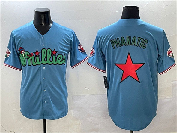 Philadelphia Phillies Light Blue Phanatic Limited Stitched Baseball Jersey - Main View