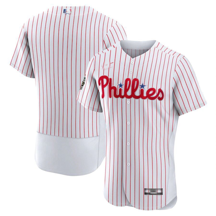 Philadelphia Phillies Jerseys White 2022 World Series Home Authentic Blank Jersey Baseball Jerseys - Main View