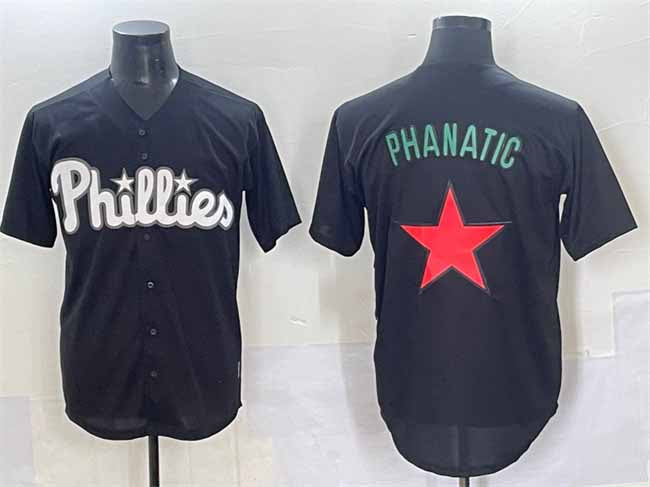 Philadelphia Phillies Phanatic Black Lights Out Limited Stitched Baseball Jersey - Main View