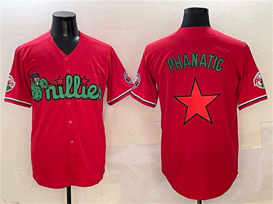 Philadelphia Phillies Red Phanatic Limited Stitched Baseball Jersey - Main View