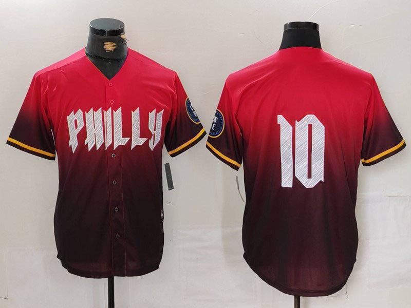 Philadelphia Phillies #10 JT Realmuto Red 2024 City Connect Limited Stitched Baseball Jersey - Main View