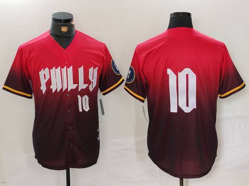 Philadelphia Phillies #10 JT Realmuto Red 2024 City Connect Limited Stitched Baseball Jersey - Main View