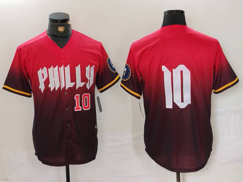 Philadelphia Phillies #10 JT Realmuto Red 2024 City Connect Limited Stitched Baseball Jersey - Main View